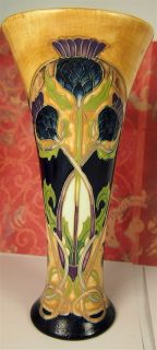 Art Deco Style Porcelain Vase Hand Painted by Jeanne McDougall