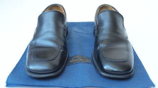 Silvano Mazza (owned by Prada) Black Loafers Shoes Sz 8.5 Fatte a mano