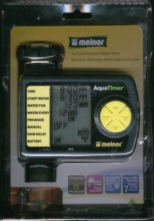 New Open Box Melnor Six Cycle Electronic Water Timer Aquatimer 3015