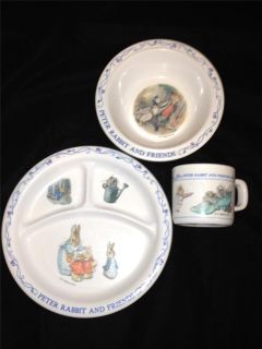 Peter Rabbit Friends Melamine Childs Dinnerware Mug Bowl Plate F Warne