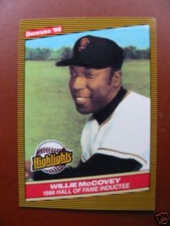 Willie McCovey 24 Cards Lot Hall of Fame 1986 Donruss