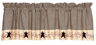 Stars N Berries Country Curtain Lined Border Valance