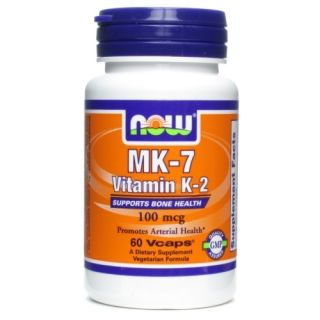 Now Supplements Vitamin K 2 MK7 100 mcg 60 VCaps