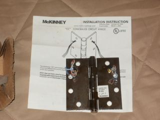 McKinney Concealed Electric Hinge 4 5 x 4 5