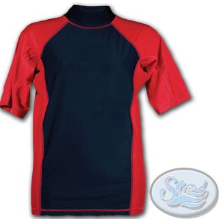 Mens Rash Guard New UV Swim Surf Shirt XSRGL Small SPF 50 Swimwear Red