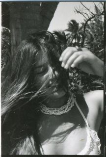 1960s McQueeney Photo Beautiful Brunette Pin Up Cutie Outdoors