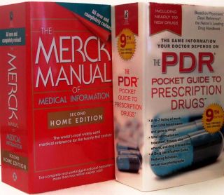 PDR Guide Prescription & MERCK MANUAL OF MEDICAL INFORM 2 Book Set NEW