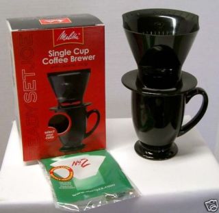 Melitta RSJ Single Cup Coffeebrewer w Ceramic Mug Black