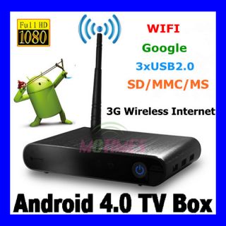 Full HD1080P WiFi Internet Google Play TV Box Media Player