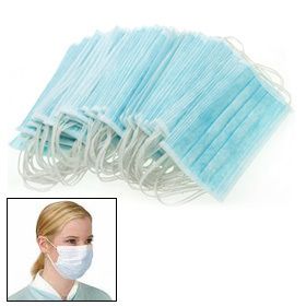 100 Pcs Medical Earloop Surgical Respirator Face Mask