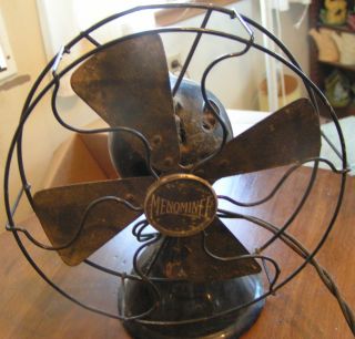 Vintage Black Menominee Electric Fan Type 150