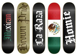Mexican Blank Graphic Skateboard Decks Flag Brown Pride 8 0 Deck