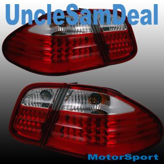 Mercedes Benz CLK Clear Red LED L E D Tail Light Trunk 4piece Direct