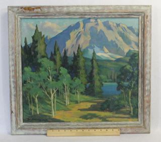Antique *Merton Widdicombe Willmore* Rocky Mountain Landscape Oil