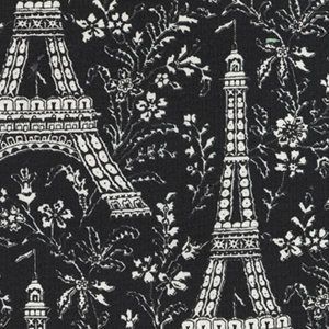 Michael Miller Fabric Eiffel Tower Black