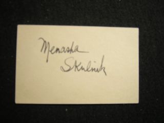 Signed Actor Menasha Skulnik Vintage Autograph 473J