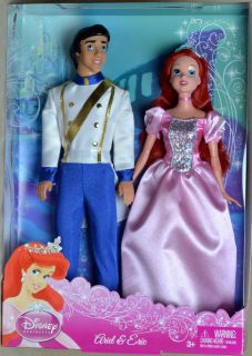 Mattel Disney Princess Little Mermaid Ariel & Prince Eric 2 Doll Gift