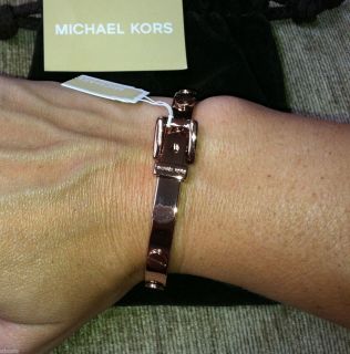Michael Kors Authentic Rose Golden Belt Bangle Bracelet