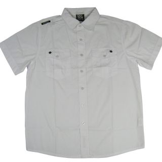 Enyce The Capetown Mens Button Front Shirt in White Enyce Coogi