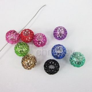 20 Findings Spacer Beads 10mm Mix Color Mesh Ball C0971