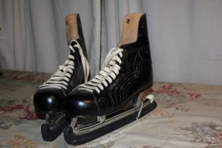  Skates Vintage CCM Mens Size 10 Canada Steel Blades Speed Ice Skates