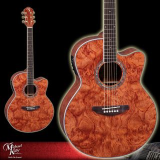 Michael Kelly Natural Acoustic Electric Guitar Series 91 Jumbo Bubinga