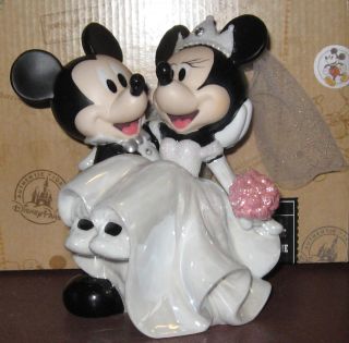 Disney Parks Wedding Mickey Minnie Mouse Cake Topper Figurine Figure