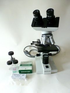 Biological Compound Microscope w 115V Illuminator Accessories