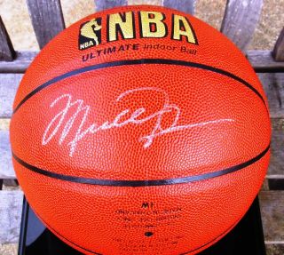 Michael Jordan Signed Autographed Basketball in Display Case w COA