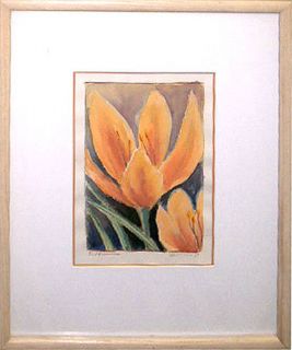 Nancy Denison Saffron Original Art Watercolor Painting Floral Make