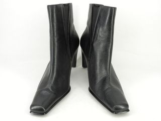 Womens Boots Black Leather Michael Shannon 8 M Ankle Heel Dress