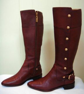 MICHAEL KORS Brown Carney Studded High Riding Boots Size 6 Mint