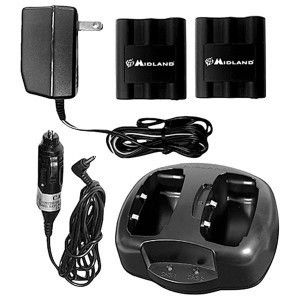 Midland AVP 4 Battery & Charger Pack for LXT/GXT 2 Way Radios w/2 Port