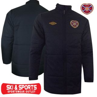 Hearts Heart of Midlothian Football Coach Jacket Mens Padded Coat New