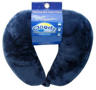 Cloudz Adult Microbead Neck Pillow for Travel Comfort Navy Blue New