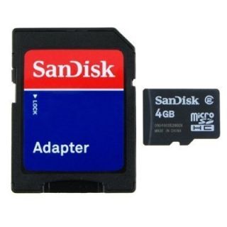 SanDisk 4GB Micro SDHC Memory Card SD Adapter