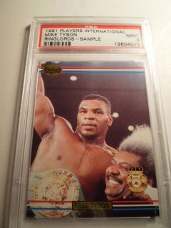 Mike Tyson 1991 Players International Ringlords Sample boxing card PSA