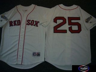 2007 Red Sox Mike Lowell World Series Jersey White