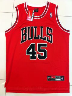 Michael Jordan Chicago Bulls 45 Swingman Red Away Jersey