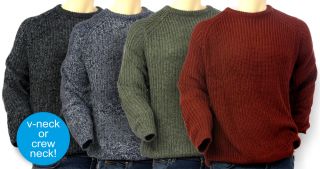 Edinburgh Woolen Mill Mens Knitted Jumper Thick Chunky Jumpers Brand
