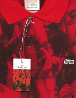 Lacoste x Michael Stipe REM Crowd Red Visionaire 54 Polo Shirt Small