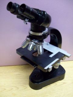 Leitz Wetzlar Germany Microscope w 4 Objective Lenses Look