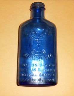 Vintage Cobalt Blue Milk of Magnesia Bottle