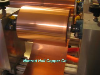 Nimrod Hall Copper Foil Sheet 1 4 mil x 6 x 5 Roll CU 110 ASTM B 152 3
