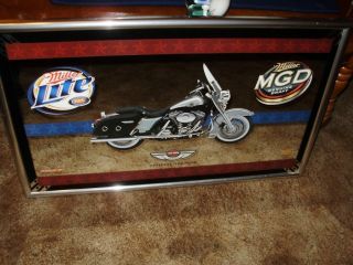 Miller Lite MGD Harley Davidson 100th Year Anniversary Mirror 1903