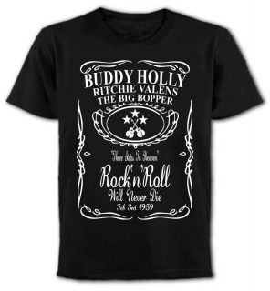 Buddy Holly Richie Valens Big Bopper T Shirt RockNRoll Icons All