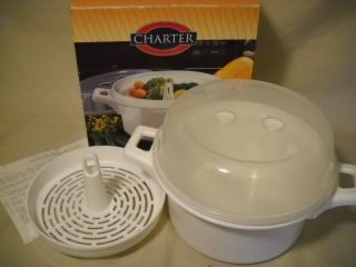 Charter Microwave Steamer Cooker 1 Qt w Box Instruct
