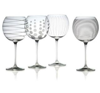 Wine Glasses Mikasa Cheers Balloon Goblets 4 Set Resturant Bar Kitchen