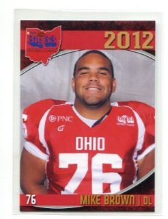 Mike Brown 2012 Big 33 Oh High School Card Eastern Michigan DT