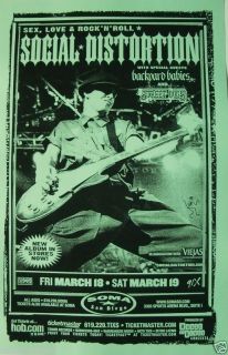 Social Distortion 2005 San Diego Tour Poster Mike Ness